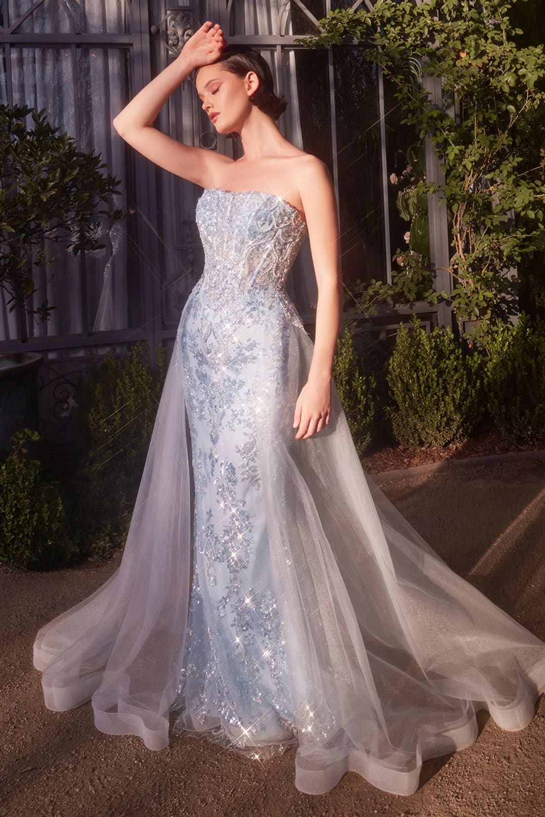 Andrea & Leo Prom Dress Long Formal Evening Gown A1365 - Light Blue / 4 - Dresses