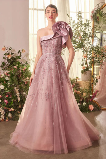 Andrea & Leo Prom Dress Long Formal Evening Gown A1373 - Mauve / 6 - Dresses
