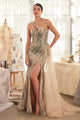 Andrea & Leo Prom Dress Long Formal Evening Gown A1376 - Champagne / 6 - Dresses