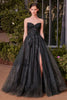 Andrea & Leo Prom Dress Long Formal Evening Gown A1378 - Black/Nude / Dresses