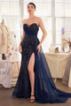 Andrea & Leo Prom Dress Long Formal Evening Gown A1379 - Navy / 2 - Dresses