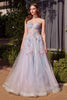 Andrea & Leo Prom Dress Long Formal Evening Gown A1383 - Light Blue / Dresses