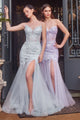 Andrea & Leo Prom Dress Long Formal Evening Gown A1388 - Light Blue / Dresses