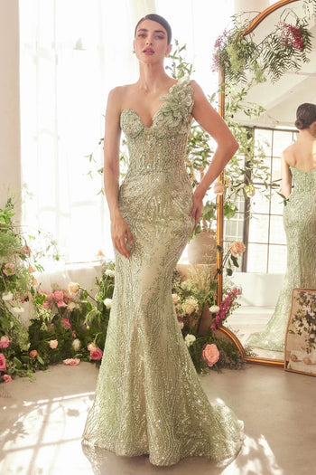 Andrea & Leo Prom Dress Long Formal Evening Gown A1392 - Greenery / 6 - Dresses