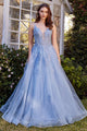Andrea & Leo Prom Dress Long Formal Evening Gown A1417 - Blue / Dresses