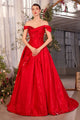 Andrea & Leo Prom Dress Long Formal Evening Gown A1424 - Red / 4 - Dresses