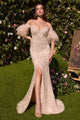 Andrea & Leo Prom Dress Long Formal Evening Gown MA102 - Rose Champagne / 8 - Dresses