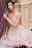 Andrea & Leo Short Prom Dress Sequins A-Line Cocktail Attire A1012 - Dresses