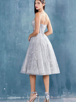 Andrea & Leo Tea Length Semi Formal Midi Cocktail Dress A0823
