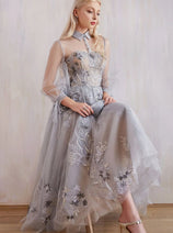 Andrea & Leo Tea Length Semi Formal Midi Cocktail Dress A0862