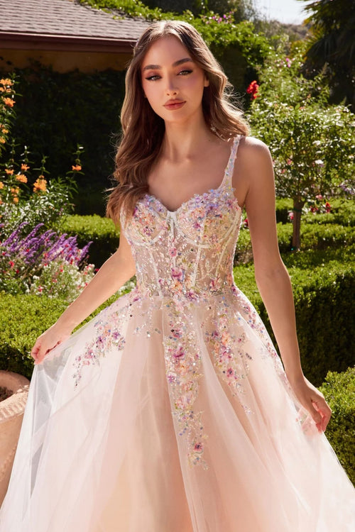 Andrea & Leo White/Flowers Wedding Dress Long Bridal Gown A1288 - Dresses