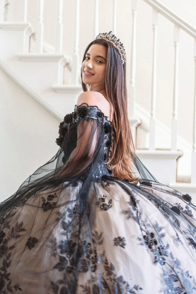 Applique Cape Sleeve Ball Gown by GLS Gloria GL3500 - Quinceanera Dresses