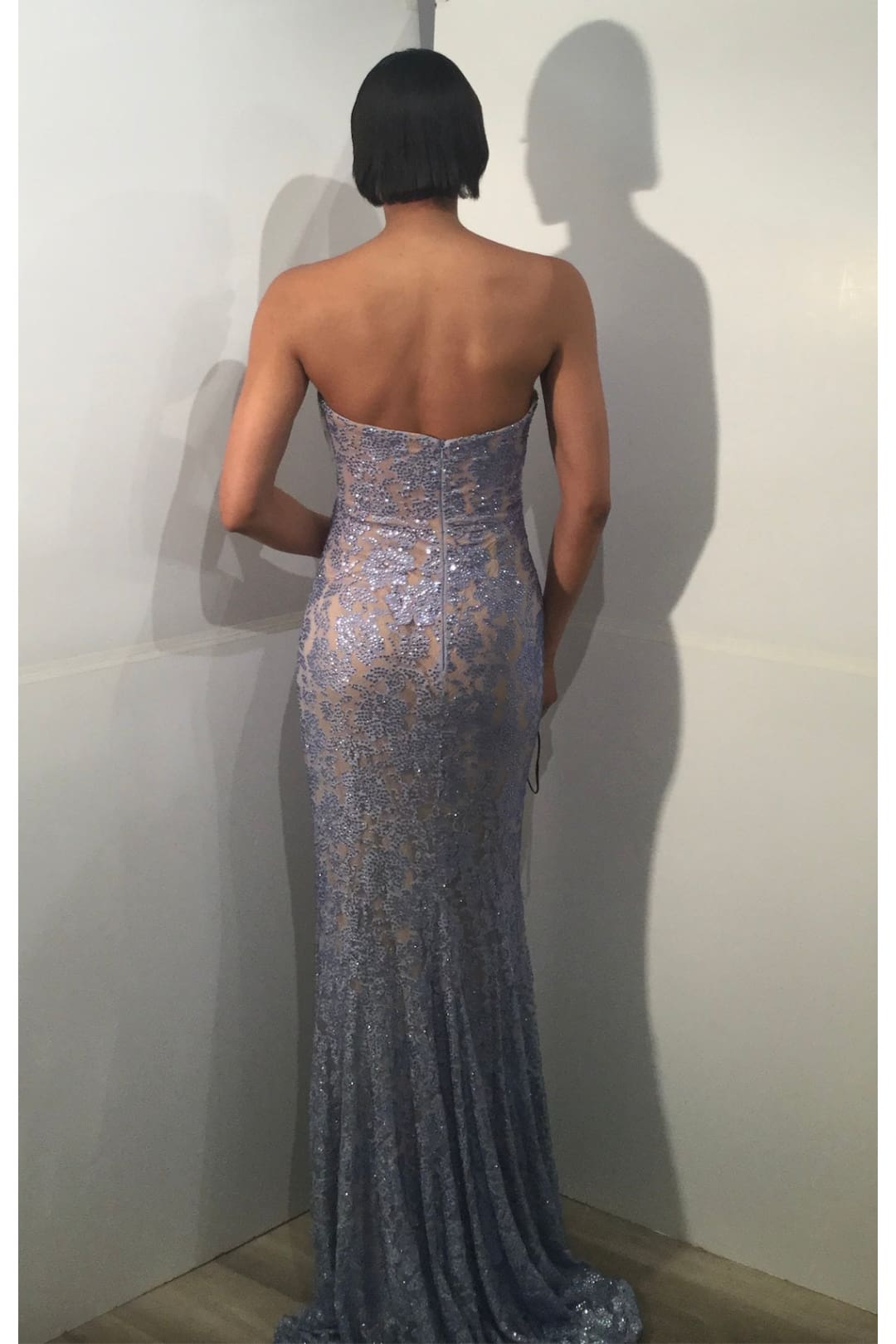 Applique Fitted One Shoulder Slit Gown by Jovani 43753 - Long Formal Dresses