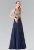 Applique Long V-Neck Dress by Elizabeth K GL2311 - Long Formal Dresses