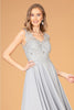 Applique Long V-Neck Dress by Elizabeth K GL2311 - Long Formal Dresses