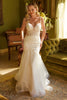 Applique Mermaid Bridal Gown by GLS Gloria GL3601 - XS / Off White - Long Formal Dresses