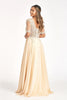 Applique Mid-Sleeve Chiffon Gown by Elizabeth K GL1982 - Long Formal Dresses