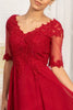 Applique Mid-Sleeve Chiffon Gown by Elizabeth K GL1982 - Long Formal Dresses