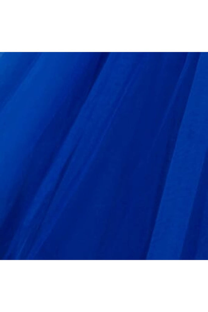 Applique Mid-Sleeve Chiffon Gown by Elizabeth K GL1982 - S / Royal Blue - Long Formal Dresses