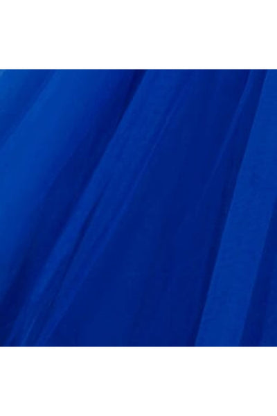 Applique Mid-Sleeve Chiffon Gown by Elizabeth K GL1982 - S / Royal Blue - Long Formal Dresses