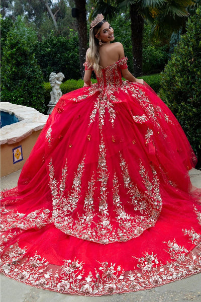 Applique Off Shoulder Ball Gown by GLS Gloria GL3522 - Quinceanera Dresses