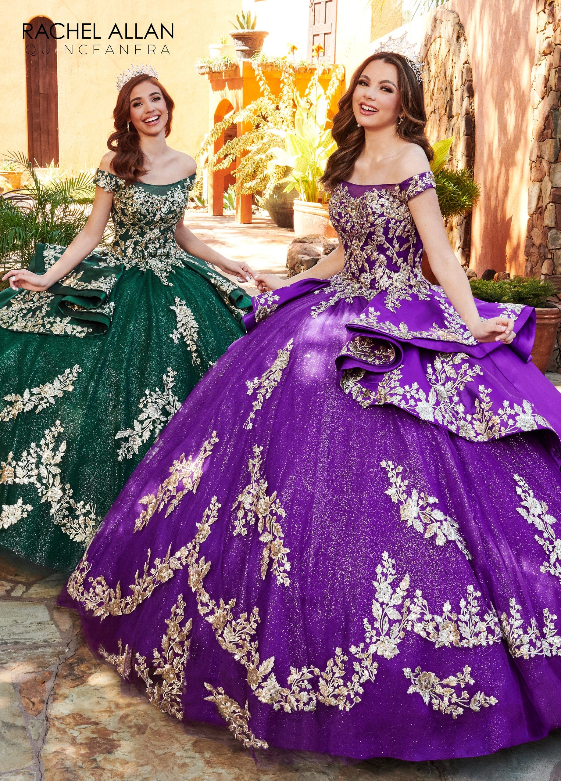 Rachel Allan RQ2162 Applique Off Shoulder Quinceanera Dress