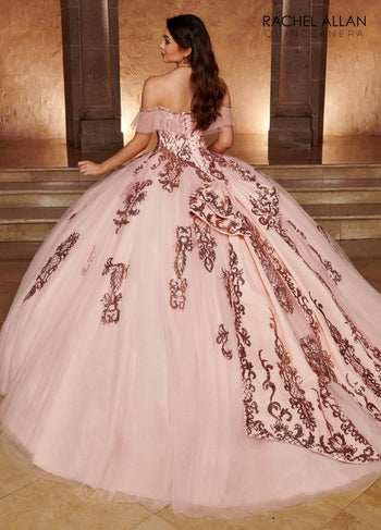 Rachel Allan RQ2166 Applique Off Shoulder Quinceanera Dress