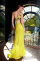 Applique One Shoulder Slit Gown by Juliet JT2514R - Long Formal Dresses