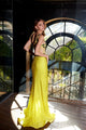 Applique One Shoulder Slit Gown by Juliet JT2514R - Long Formal Dresses