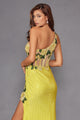 Applique One Shoulder Slit Gown by Juliet JT2514R - Long Formal Dresses