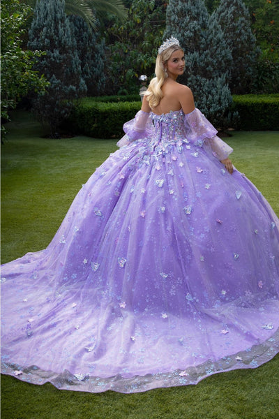 Applique Puff Sleeve Ball Gown by GLS Gloria GL3541 - Quinceanera Dresses