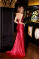 Applique Satin Strapless Gown by Juliet JT2534K - Long Formal Dresses