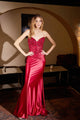 Applique Satin Strapless Gown by Juliet JT2534K - Long Formal Dresses