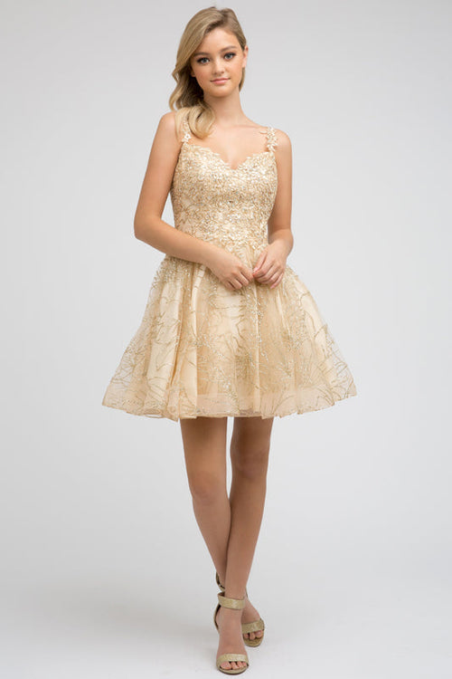 Juliet Champagne Short Cocktail Dresses