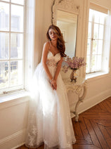 Applique Sleeveless A-line Bridal Gown by Juliet JT2495AW