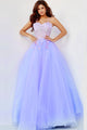 Applique Sleeveless A-line Gown by Jovani 06207 - 00 / Lilac - Long Formal Dresses