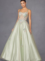 Applique Sleeveless A-line Gown by Juliet JT2565U
