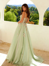 Applique Sleeveless A-line Gown by Juliet JT2565U