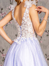 Applique Sleeveless Sheer A-line Gown by GLS Gloria GL3393