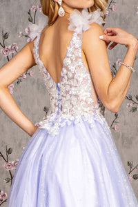 Applique Sleeveless Sheer A-line Gown by GLS Gloria GL3393 - Long Formal Dresses