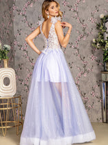 Applique Sleeveless Sheer A-line Gown by GLS Gloria GL3393