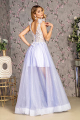Applique Sleeveless Sheer A-line Gown by GLS Gloria GL3393 - Long Formal Dresses