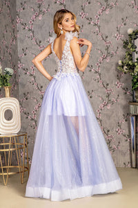 Applique Sleeveless Sheer A-line Gown by GLS Gloria GL3393 - Long Formal Dresses