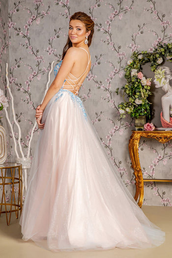 Applique Sleeveless Two-Tone Gown by GLS Gloria GL3251 - Long Formal Dresses