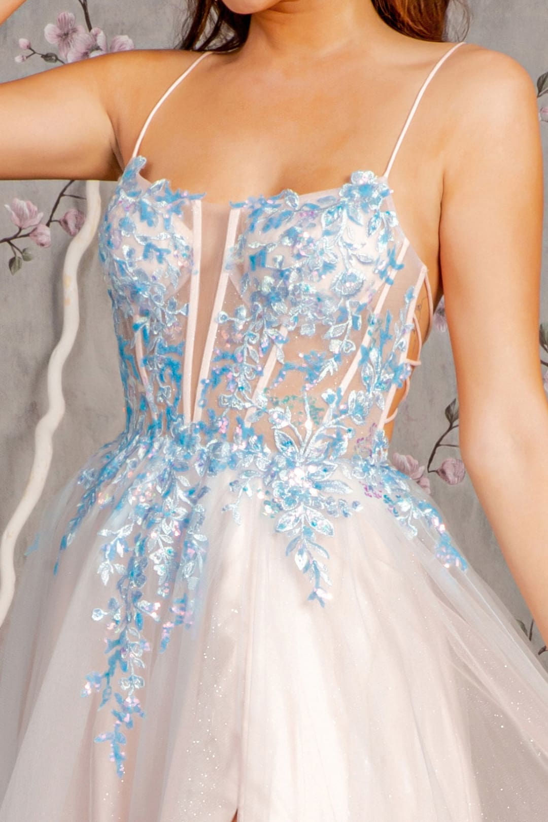 Applique Sleeveless Two-Tone Gown by GLS Gloria GL3251 - Long Formal Dresses