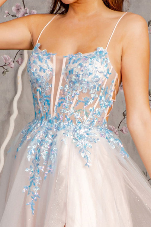 Applique Sleeveless Two-Tone Gown by GLS Gloria GL3251 - Long Formal Dresses