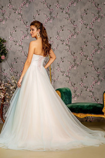 Applique Strapless A-line Ball Gown by GLS Gloria GL3244 - Long Formal Dresses