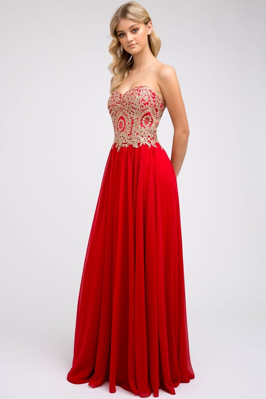 Juliet Red Long Formal Dresses