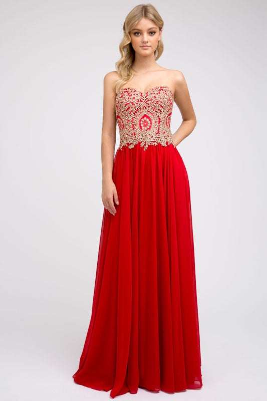 Juliet Red Long Formal Dresses