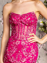 Applique Strapless Tiered Mermaid Dress by GLS Gloria GL3216